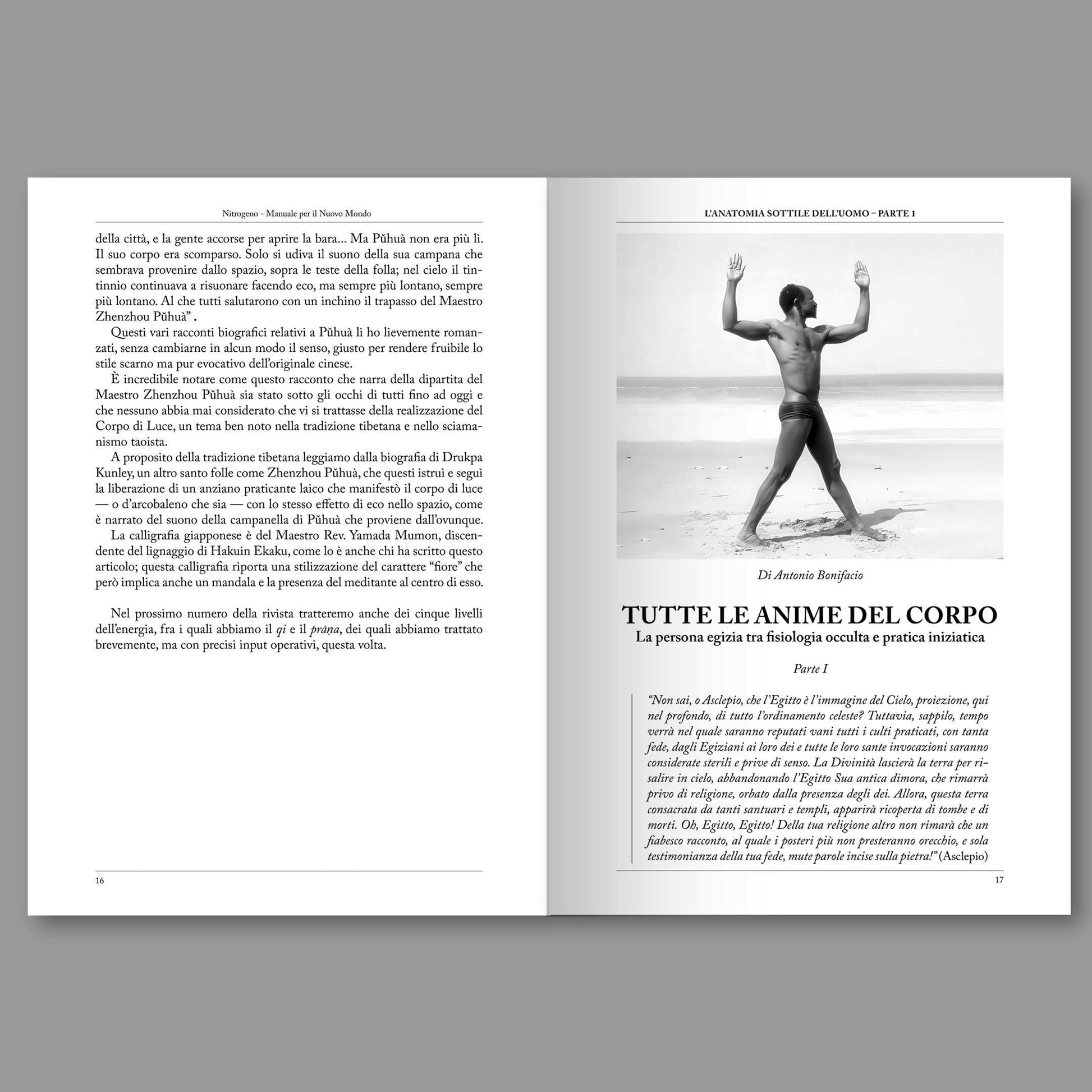 Doppia pagina interna — Nitrogeno #05 L'Anatomia Sottile dell'Uomo | Fontana Editore
